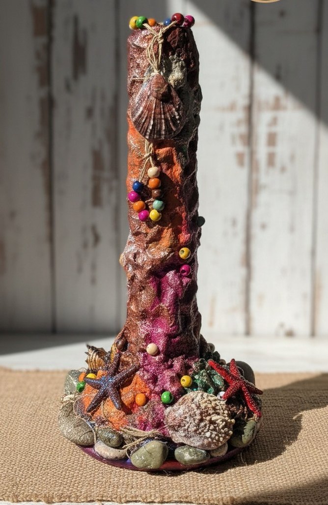 Renkli el yapımı vazo - Görsel 4