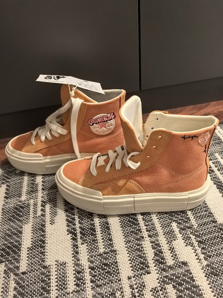 Pembe Platform Topuklu Bağcıklı Kadın Spor Ayakkabı - Görsel 5