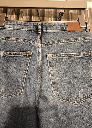 xs Beden mavi Renk Zara yüksek bel denim