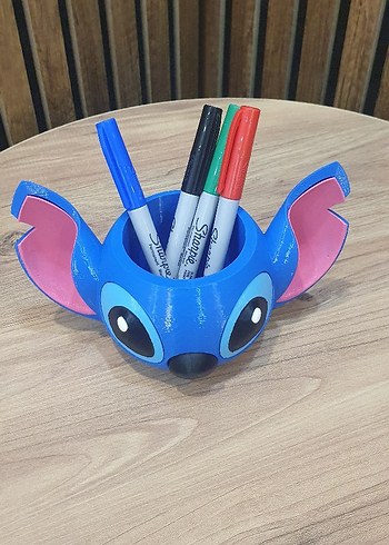3D baski renkli Stitch Kalemlik - Görsel 2