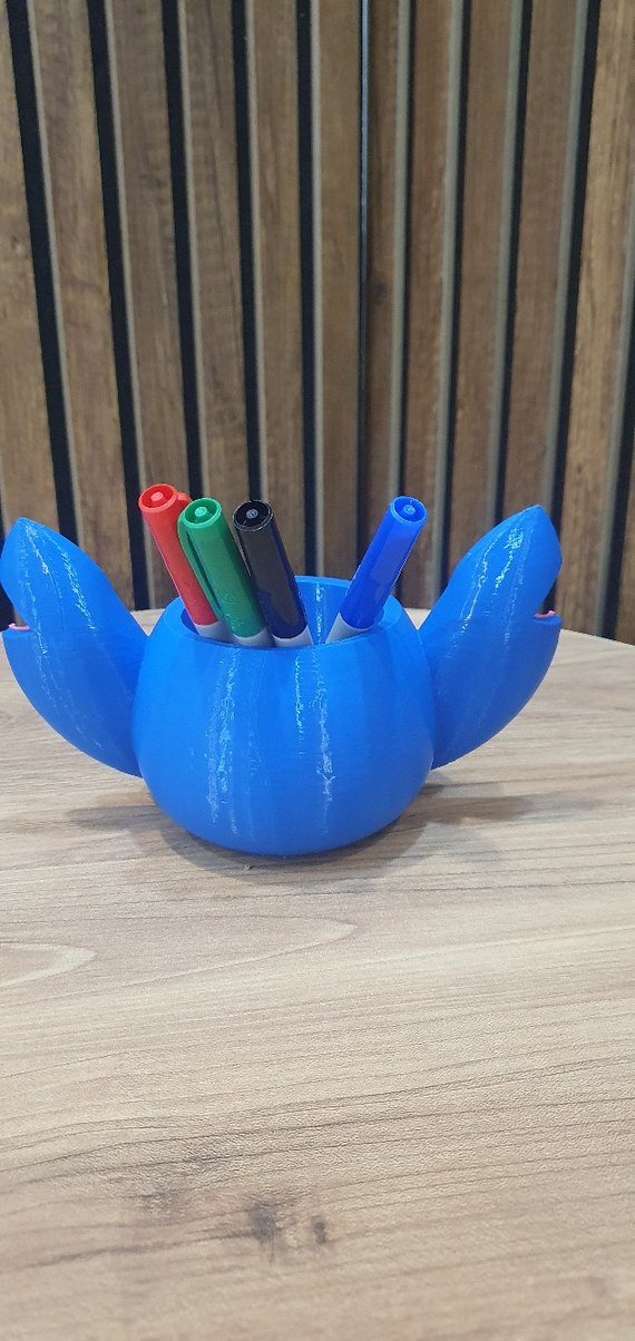 3D baski renkli Stitch Kalemlik - Görsel 4