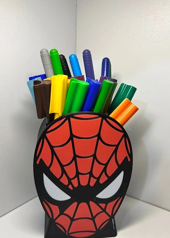 3D baski Renkli Örümcek Adam Kalemlik - Görsel 3