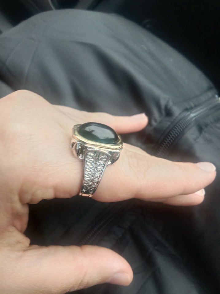 Siyah Gotik Erkek Yüzük - Görsel 2