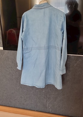 xl Beden mavi Renk Nakışlı Mavi Denim Kadın Gömlek