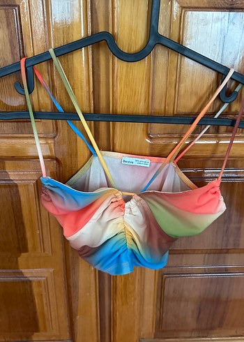 Kadın Çok Renkli Mini Tie-Dye Bralet