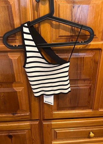 Zebra Desenli Siyah Beyaz Crop Top