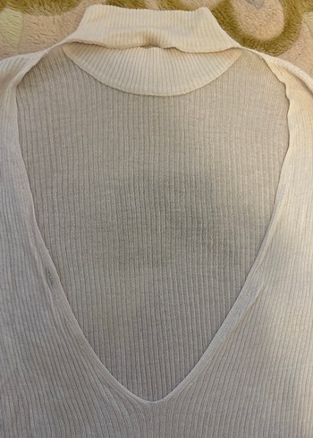 Beyaz Balıkçı Yaka Triko Kadın Kazak - Görsel 4