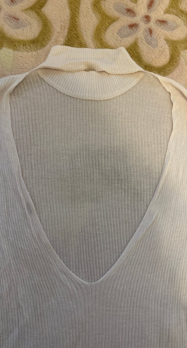 Beyaz Balıkçı Yaka Triko Kadın Kazak - Görsel 4