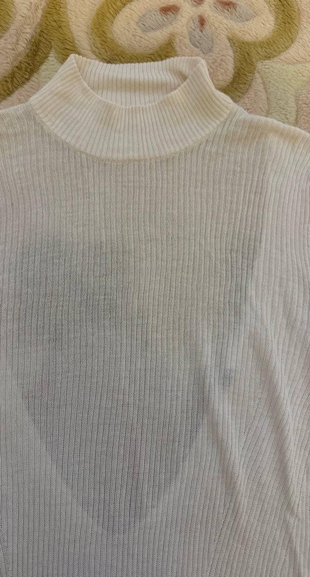 Beyaz Balıkçı Yaka Triko Kadın Kazak - Görsel 2