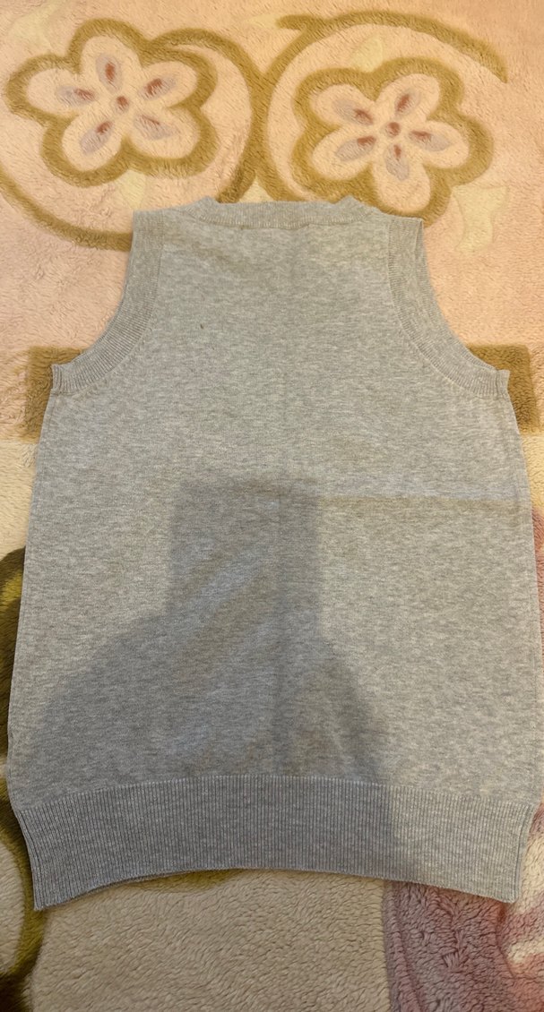 Gri V Yakalı Kadın Triko Süveter - Görsel 3