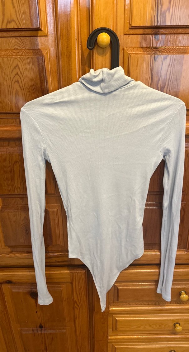 Bej Kadın Balıkçı Yaka Uzun Kollu Bluz - Görsel 3