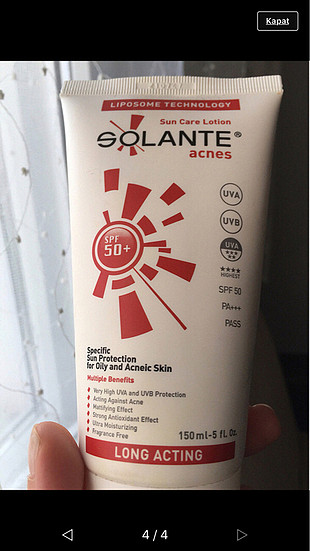 Solante güneş kremi 