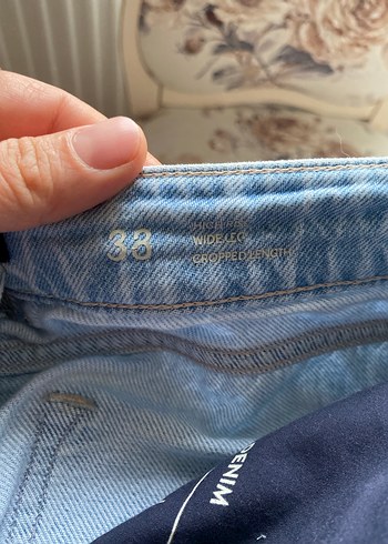 Massimo dutti Bol Kesim Midi Kot Pantolon - Görsel 3