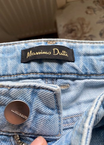 Massimo dutti Bol Kesim Midi Kot Pantolon - Görsel 2