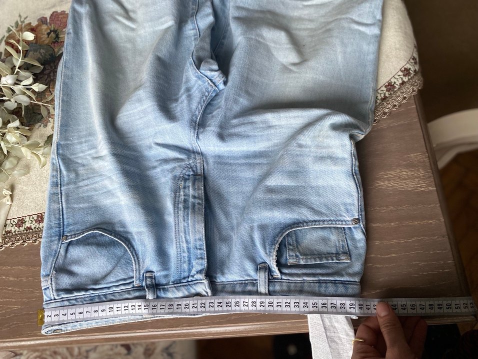 Massimo dutti Bol Kesim Midi Kot Pantolon - Görsel 4