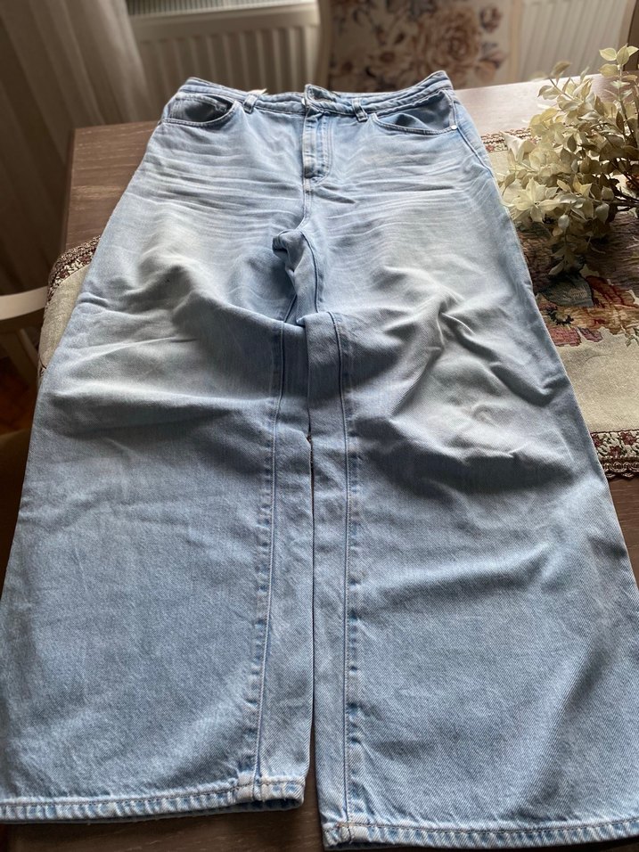 Massimo dutti Bol Kesim Midi Kot Pantolon - Görsel 5