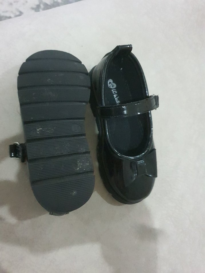 Kız Çocuk Siyah Lastik Babet Ayakkabı - Görsel 3