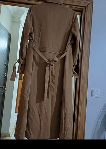 Bej Kadın Uzun Trenchcoat - Görsel 2