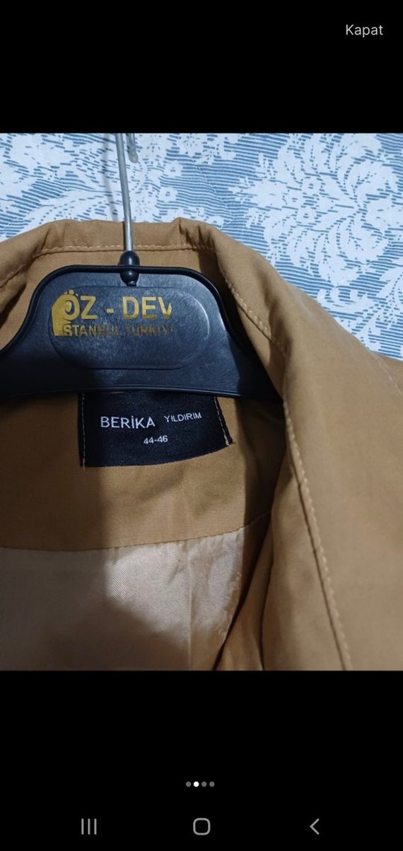 Bej Kadın Uzun Trenchcoat - Görsel 3