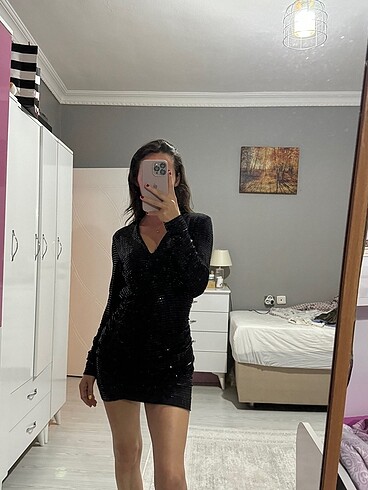 Zara elbise ışıltılı