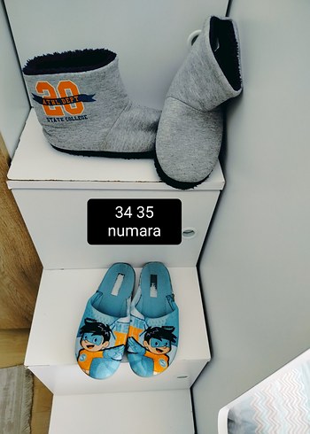 Gri Erkek Çocuk Ev Botu 34-35 Numara
