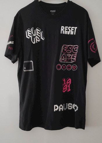 Siyah Ünisex Baskılı Streetwear Tişört
