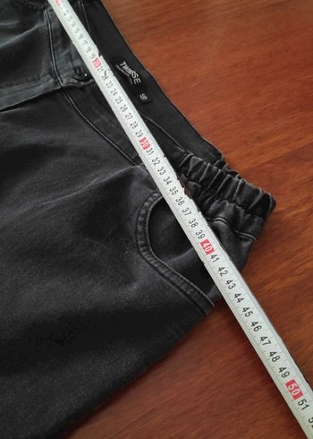 46 Beden siyah Renk Siyah Kadın Denim Pantolon