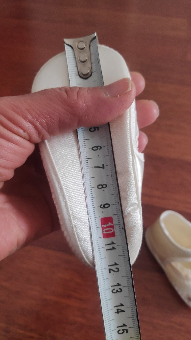 Nakışlı Fırfırlı Beyaz Bebek İlk Adım Ayakkabısı - Görsel 5