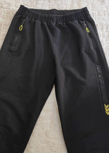 Erkek Siyah Fermuarlı Rahat Eşofman Altı - Görsel 8