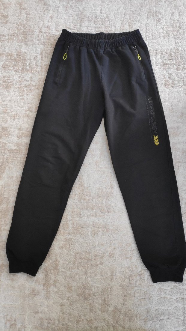 Erkek Siyah Fermuarlı Rahat Eşofman Altı - Görsel 3