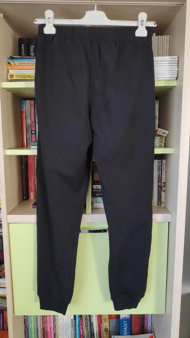 Erkek Siyah Fermuarlı Rahat Eşofman Altı - Görsel 2