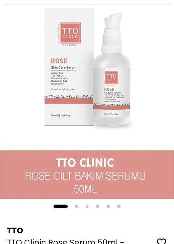 TTO Clinic Rose Cilt Bakım Serumu 50ml