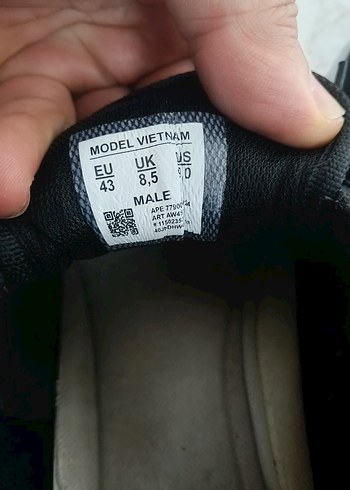 Siyah Bağcıklı spor erkek ayakkabı 43 numara - Görsel 4