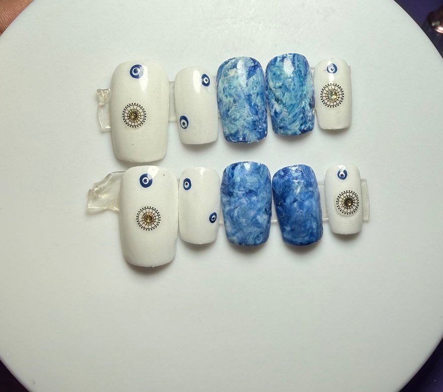 Nazar boncuklu tırnak - Görsel 2