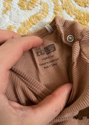 Kahverengi Uzun Kollu Bebek Body - Görsel 2