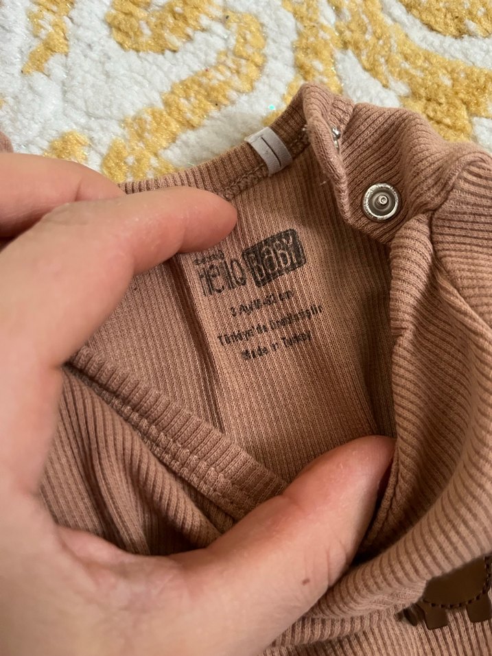 Kahverengi Uzun Kollu Bebek Body - Görsel 2