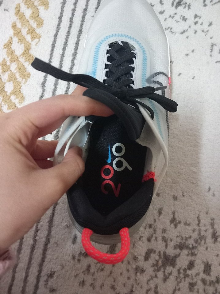 Elastik Bağcıklı kadın Spor Beyaz Sneaker - Görsel 5