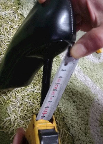 Klasik Siyah Deri Stiletto Topuklu Kadın Ayakkabı - Görsel 8