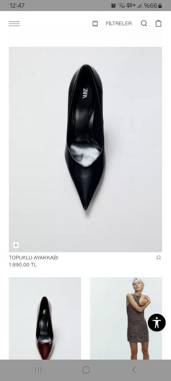 Klasik Siyah Deri Stiletto Topuklu Kadın Ayakkabı - Görsel 5