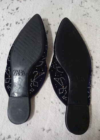 Zara Kadın Lacivert terlik - Görsel 3