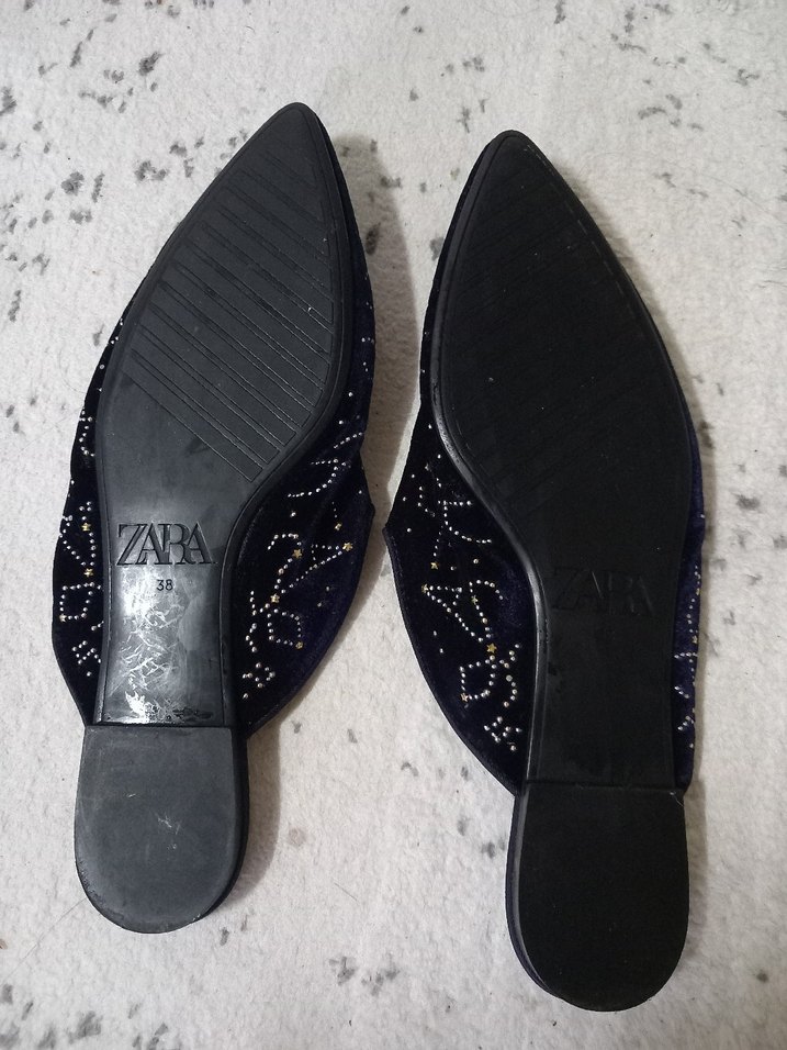 Zara Kadın Lacivert terlik - Görsel 3