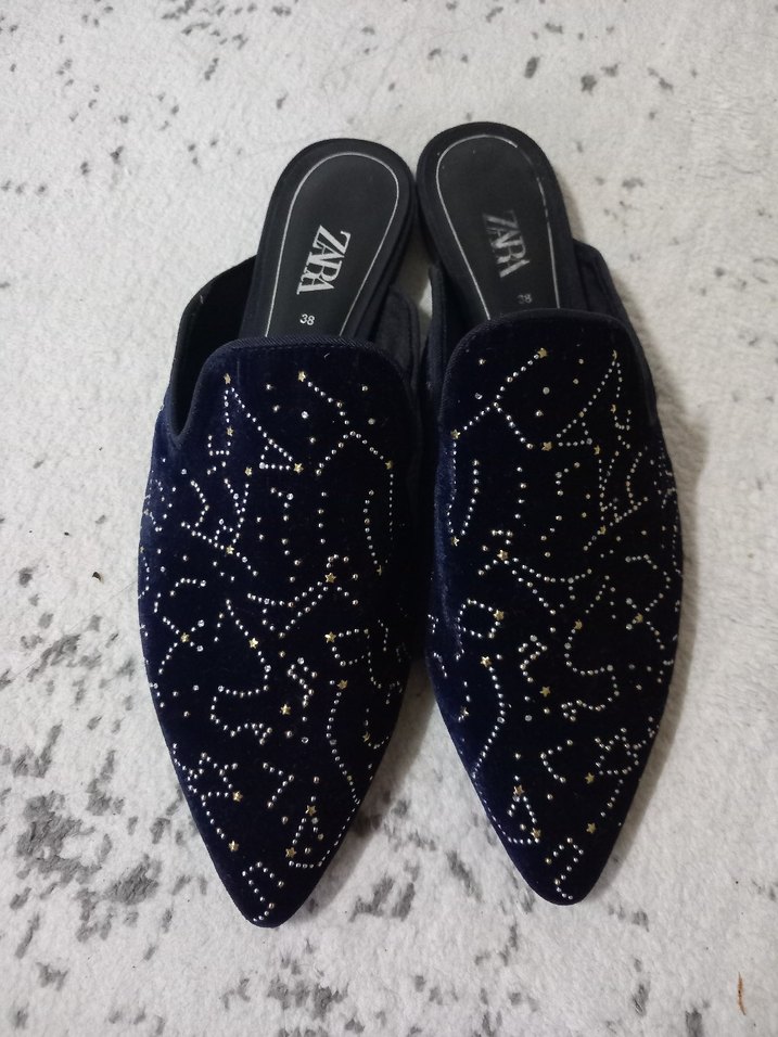 Zara Kadın Lacivert terlik - Görsel 5