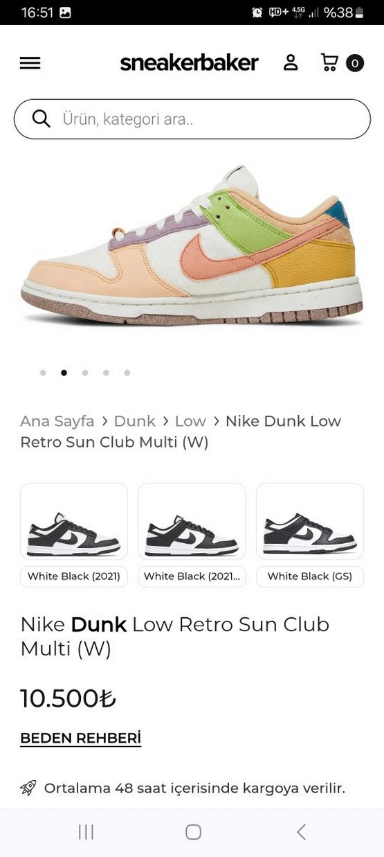 Nike Bağcıklı Çok Renkli  Kadın Spor Ayakkabı - Görsel 5