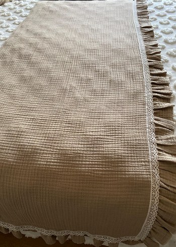 4 kat müslin kumaştan yastık kılıfı ve yatak şalı - Görsel 17