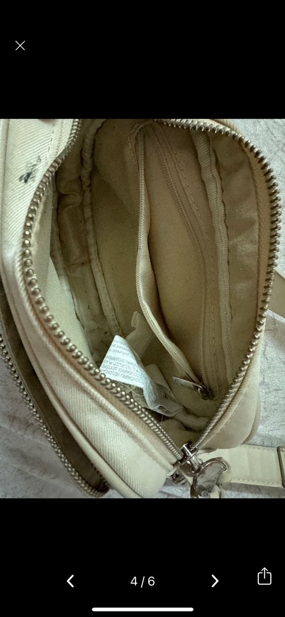 Kadın Beyaz Deri Çapraz Çanta - Görsel 5