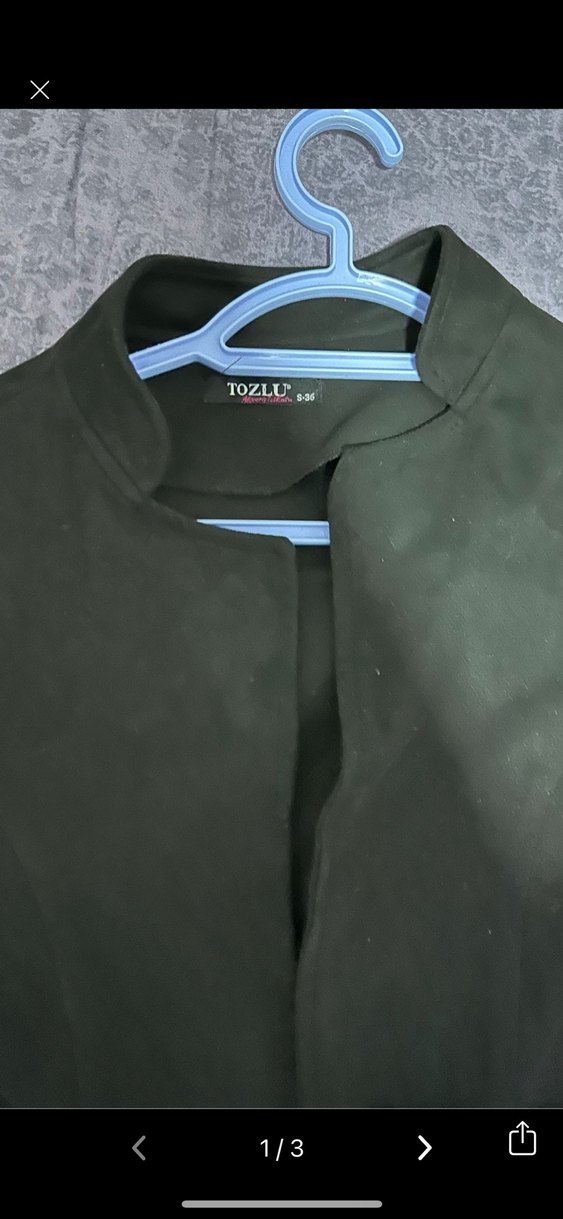 Püsküllü Siyah Süet Kadın Ceket - Görsel 2