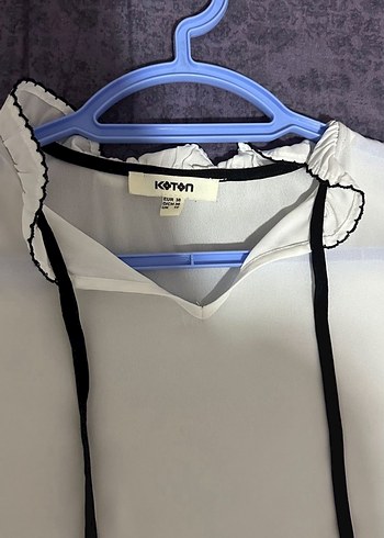 Kadın Beyaz Kısa Kollu Salaş Bluz - Görsel 4