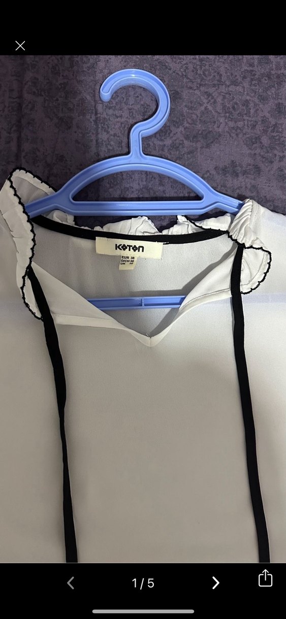 Kadın Beyaz Kısa Kollu Salaş Bluz - Görsel 4