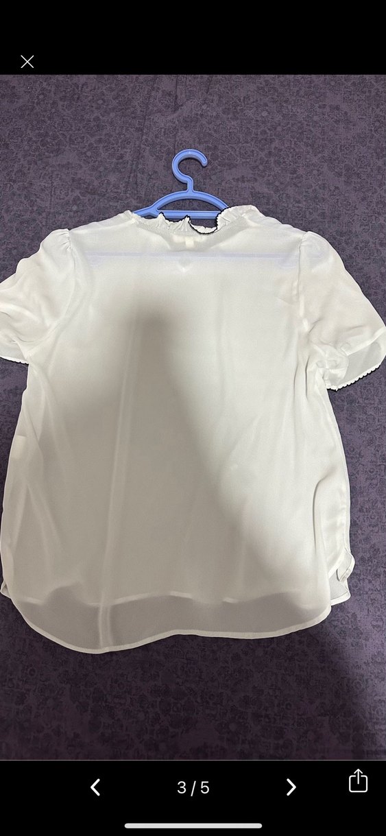 Kadın Beyaz Kısa Kollu Salaş Bluz - Görsel 2