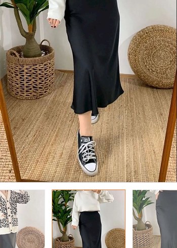 Kadın Siyah Uzun Salaş Etek - Görsel 5